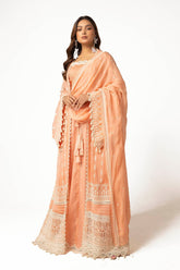 3 Piece Unstitched Embroidered Chiffon Suit with Embroidered Chiffon Dupatta LE-52016